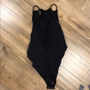 Lace Crossed Bodysuit